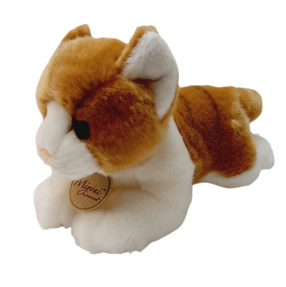🍒 Miyoni Aurora Realistic Kitty Cat Orange Tan Tabby Plush Soft Kids Toy